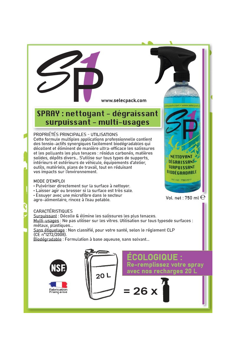 Nettoyant Liquide Spécial Induction - Sprayer - 750ml - X2 - Produit  d'entretien BUT