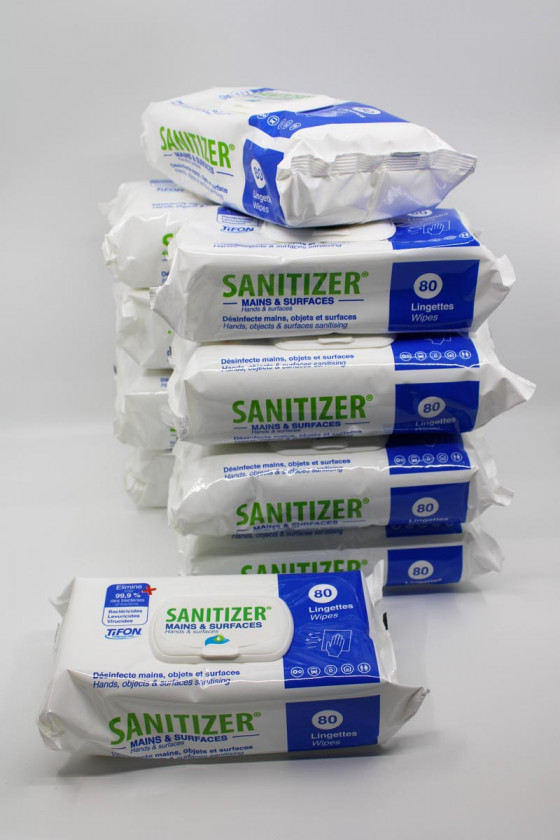 Lingettes désinfectantes mains et surfaces Sanitizer®