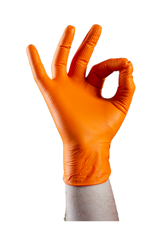 Gants nitrile orange super nitro