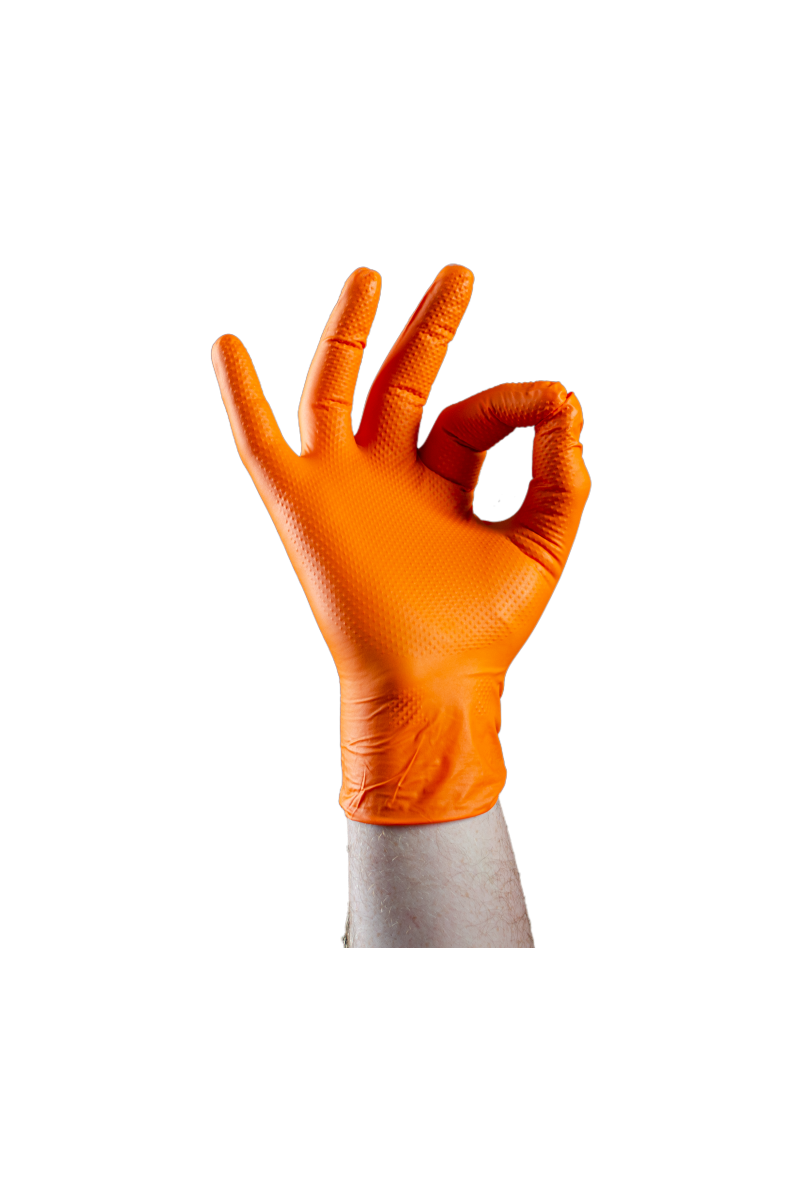 Gants nitrile orange super nitro